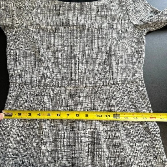 Lands' End Women’s 6 Midi Dress Pockets Black White Office Business Professional - Picture 8 of 12